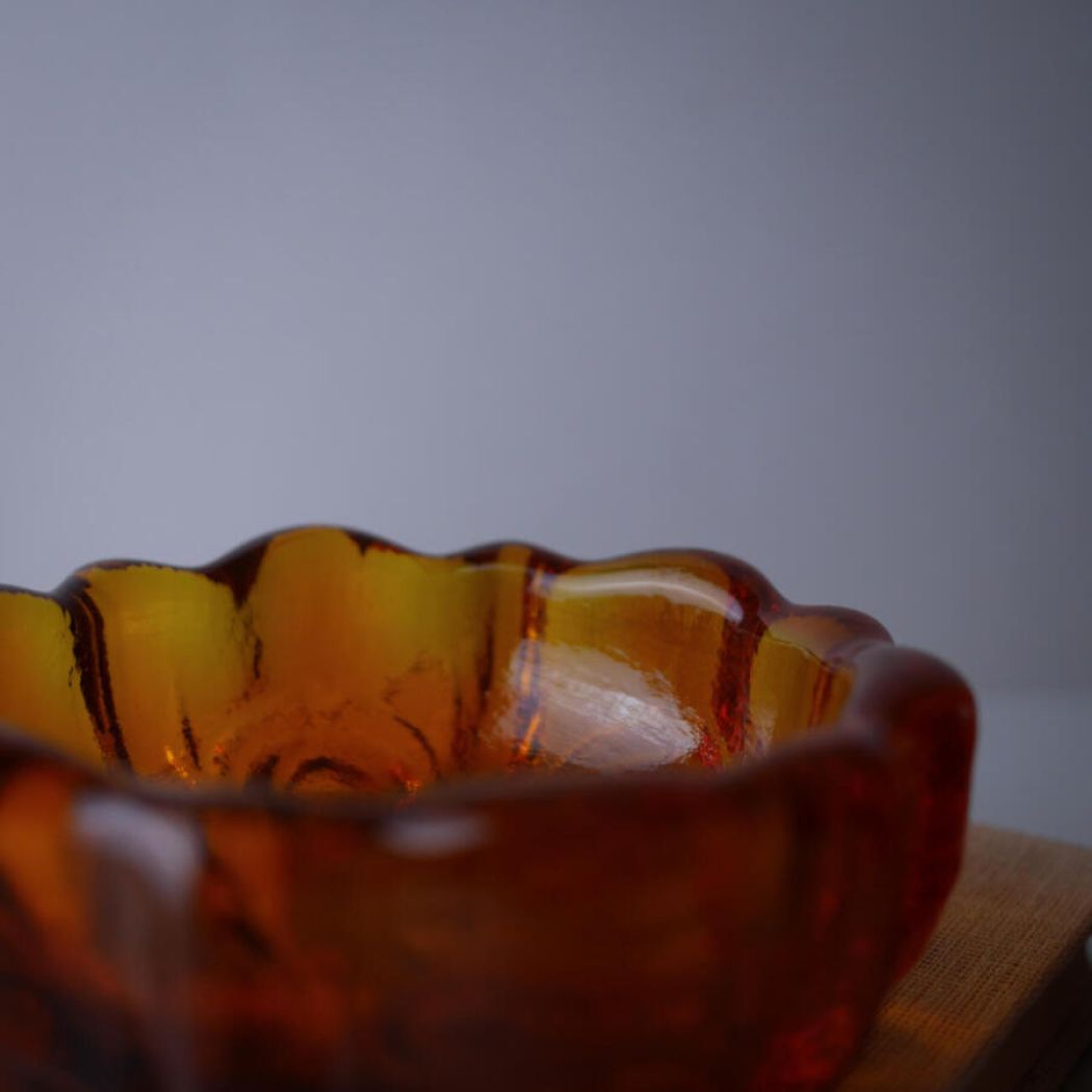 Ravfarvet Glasskål 2