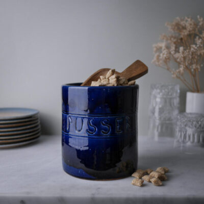 Blå Keramikkrukke til "Pusser" 7