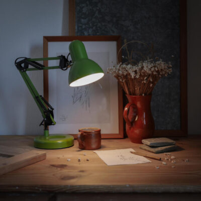 Grøn Retro Bord Lampe