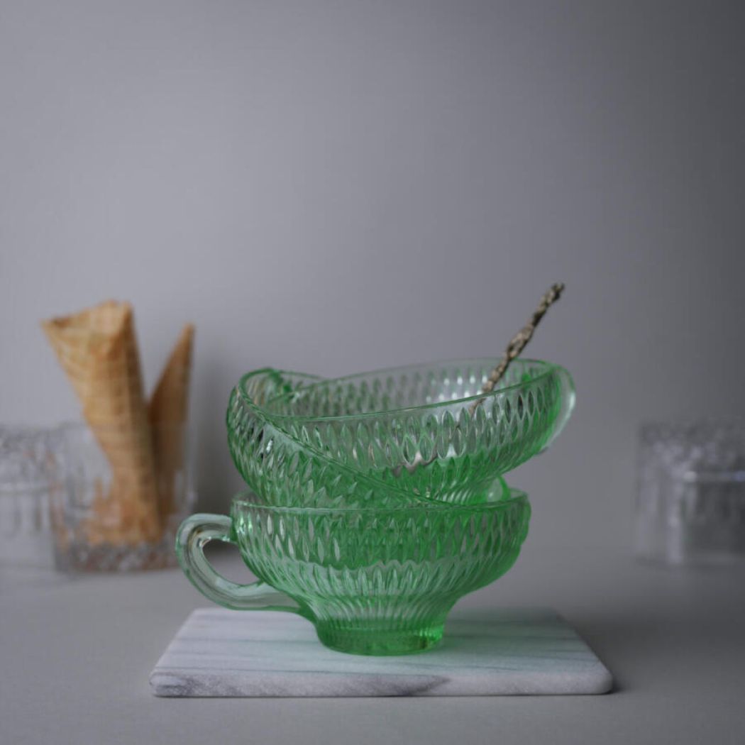 Grønne Dessertkopper, 3 stk.