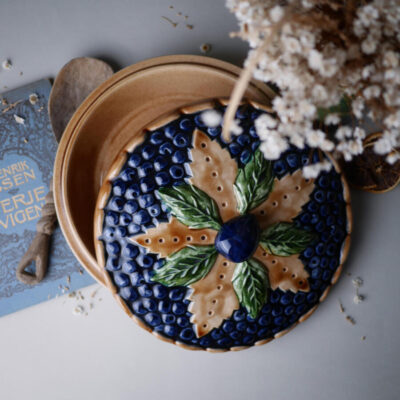Stort Tærtefad med Blåbær