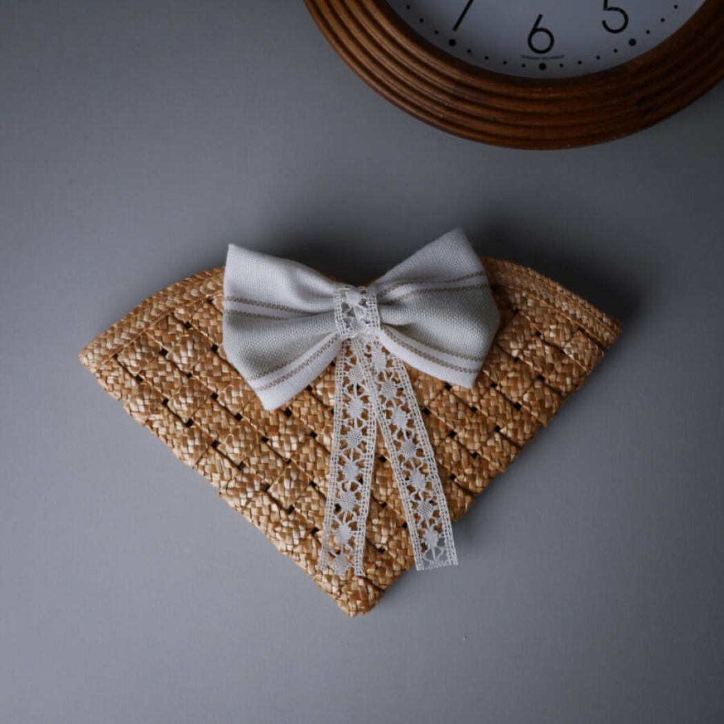 Lille Flettet Julehjerte med Sløjfe