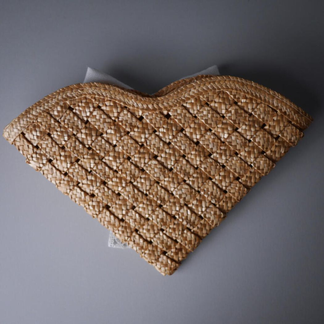 Lille Flettet Julehjerte med Sløjfe