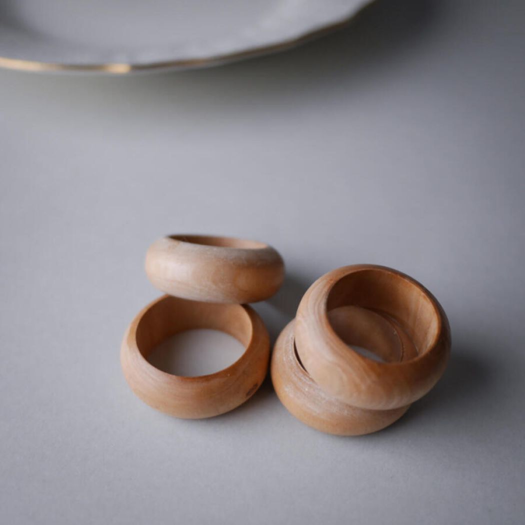 Servietringe i Træ, 4 stk. 9