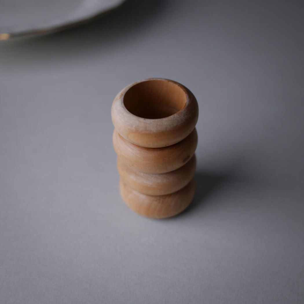 Servietringe i Træ, 4 stk. 10