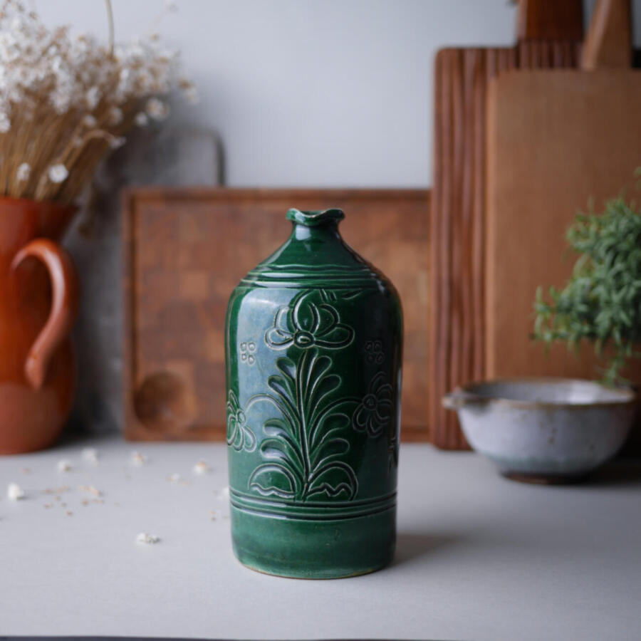 Grøn Keramik Kandevase 9