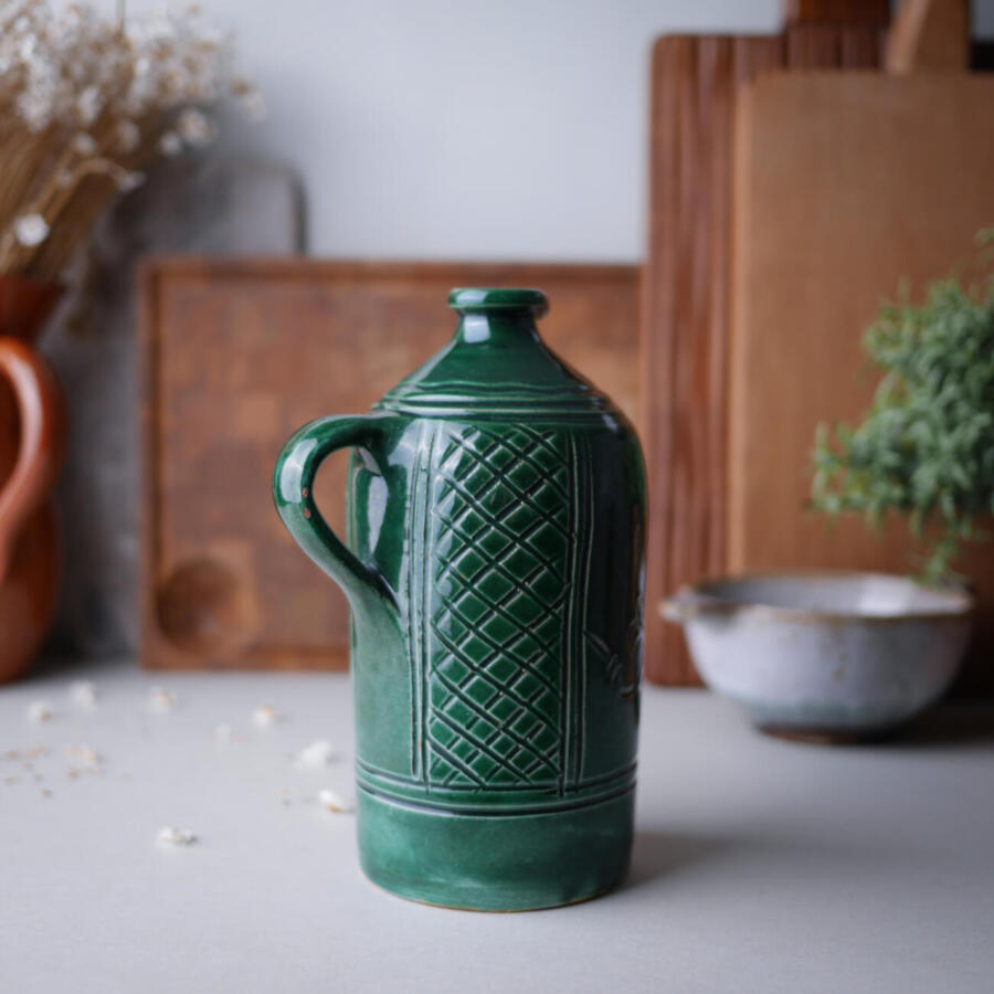 Grøn Keramik Kandevase 11