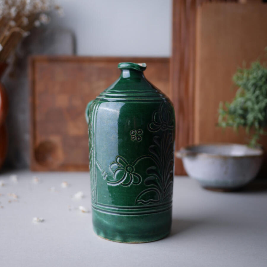 Grøn Keramik Kandevase 12
