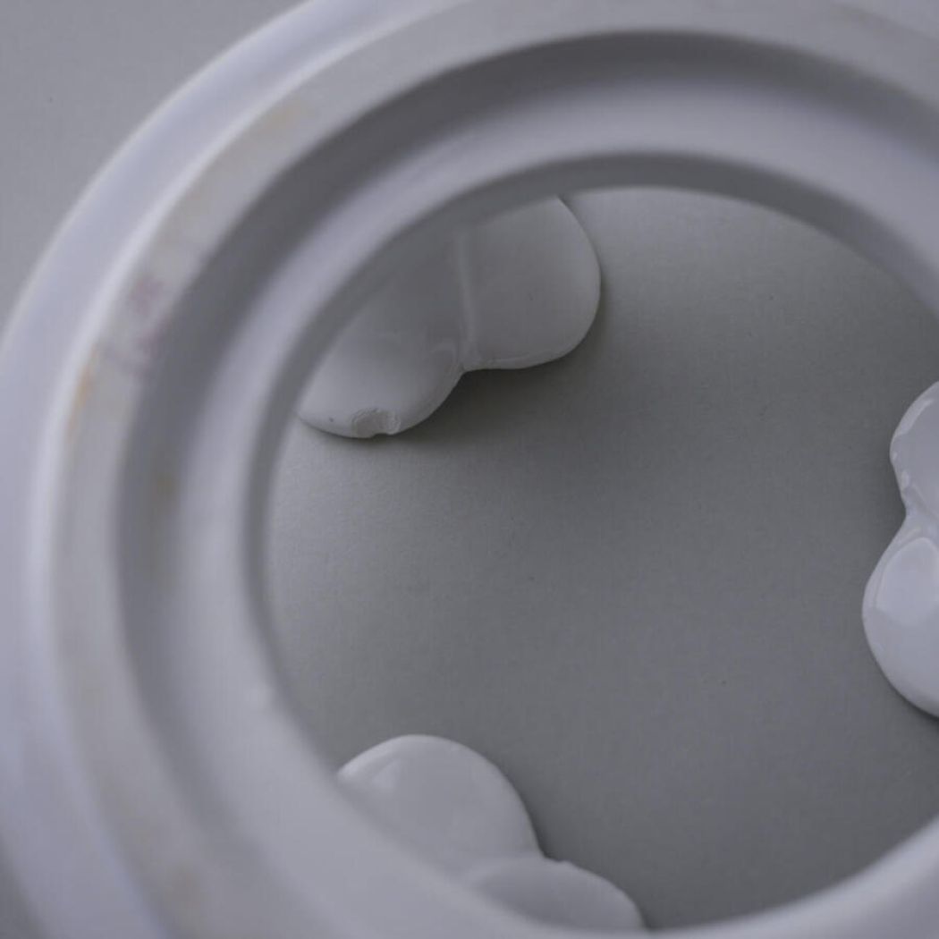 Rund Porcelæns Lysestage med Blomster 22