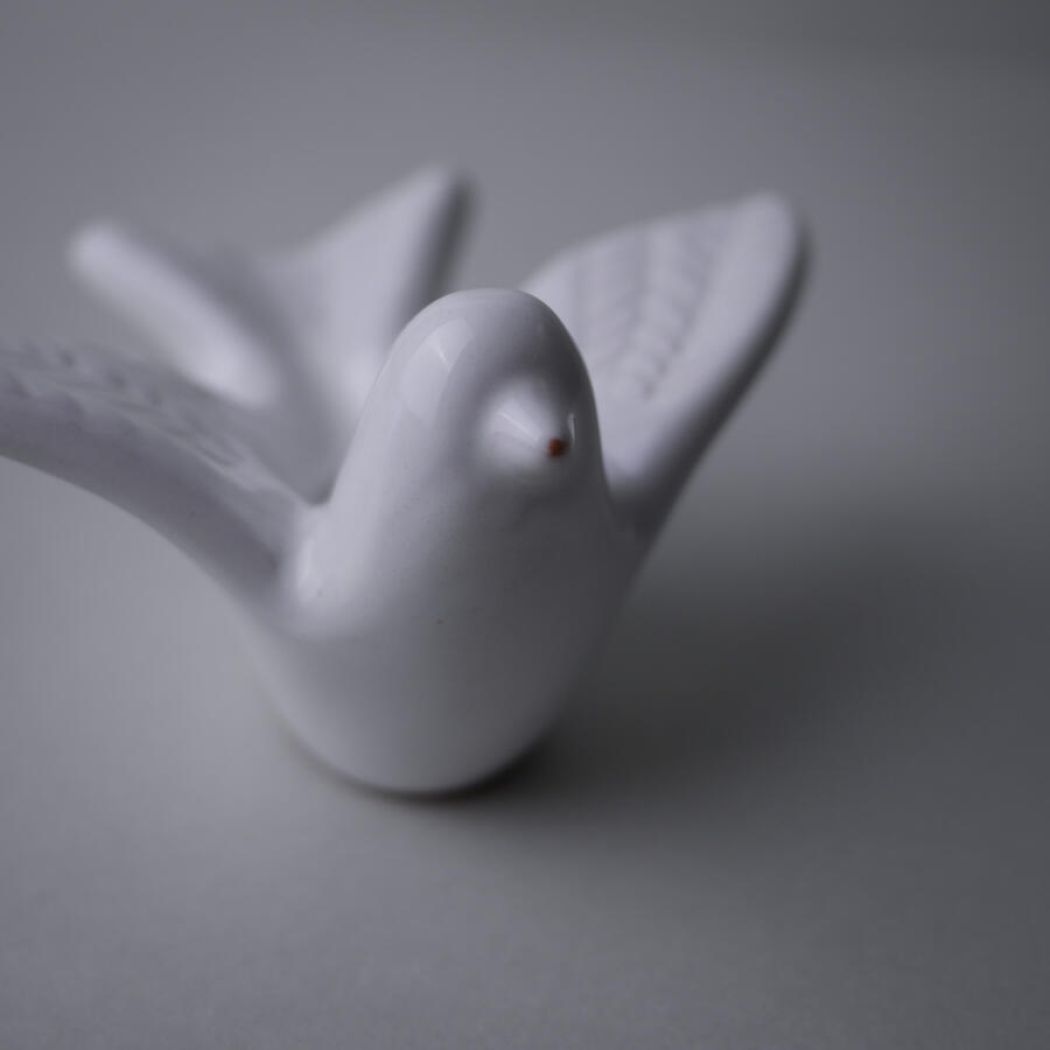 Lille Fugle Lysestage i Keramik 3