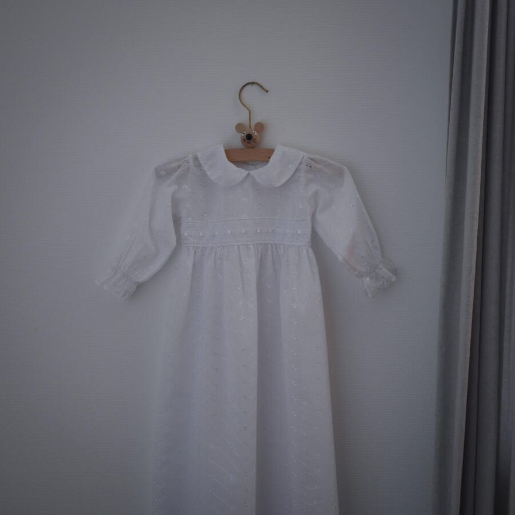 Lang Hvid Vintage Dåbskjole 1