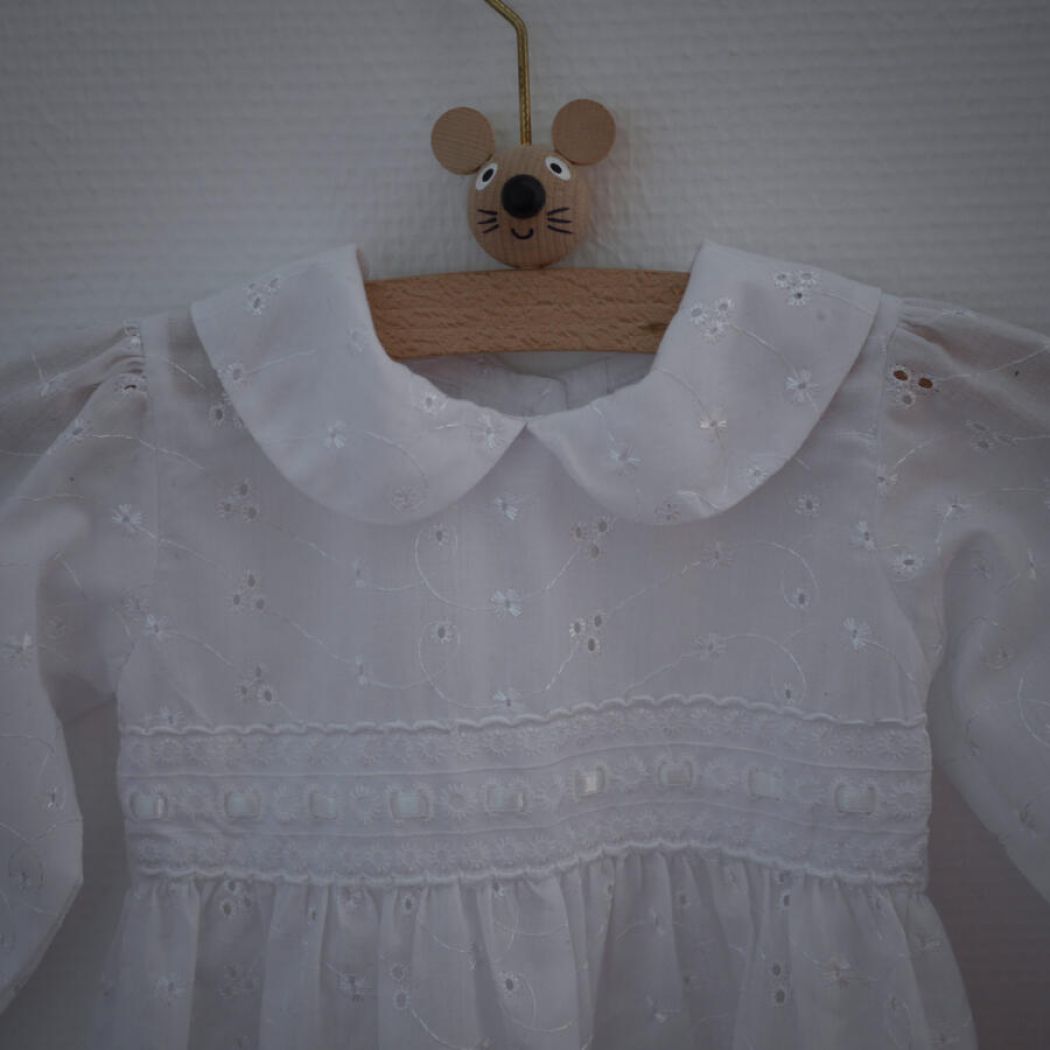 Lang Hvid Vintage Dåbskjole 2