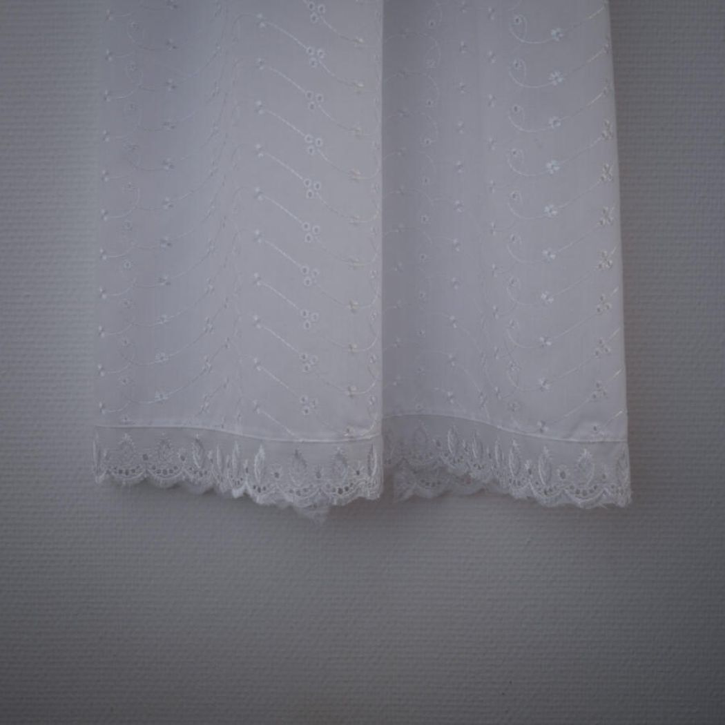 Lang Hvid Vintage Dåbskjole 5