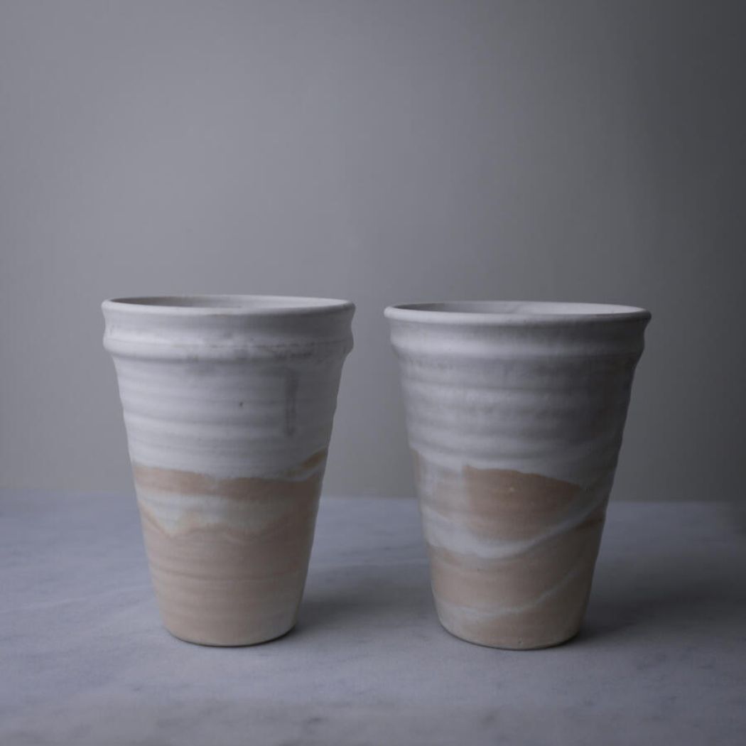 Hvid Keramikkrukke til Køkkenting 2