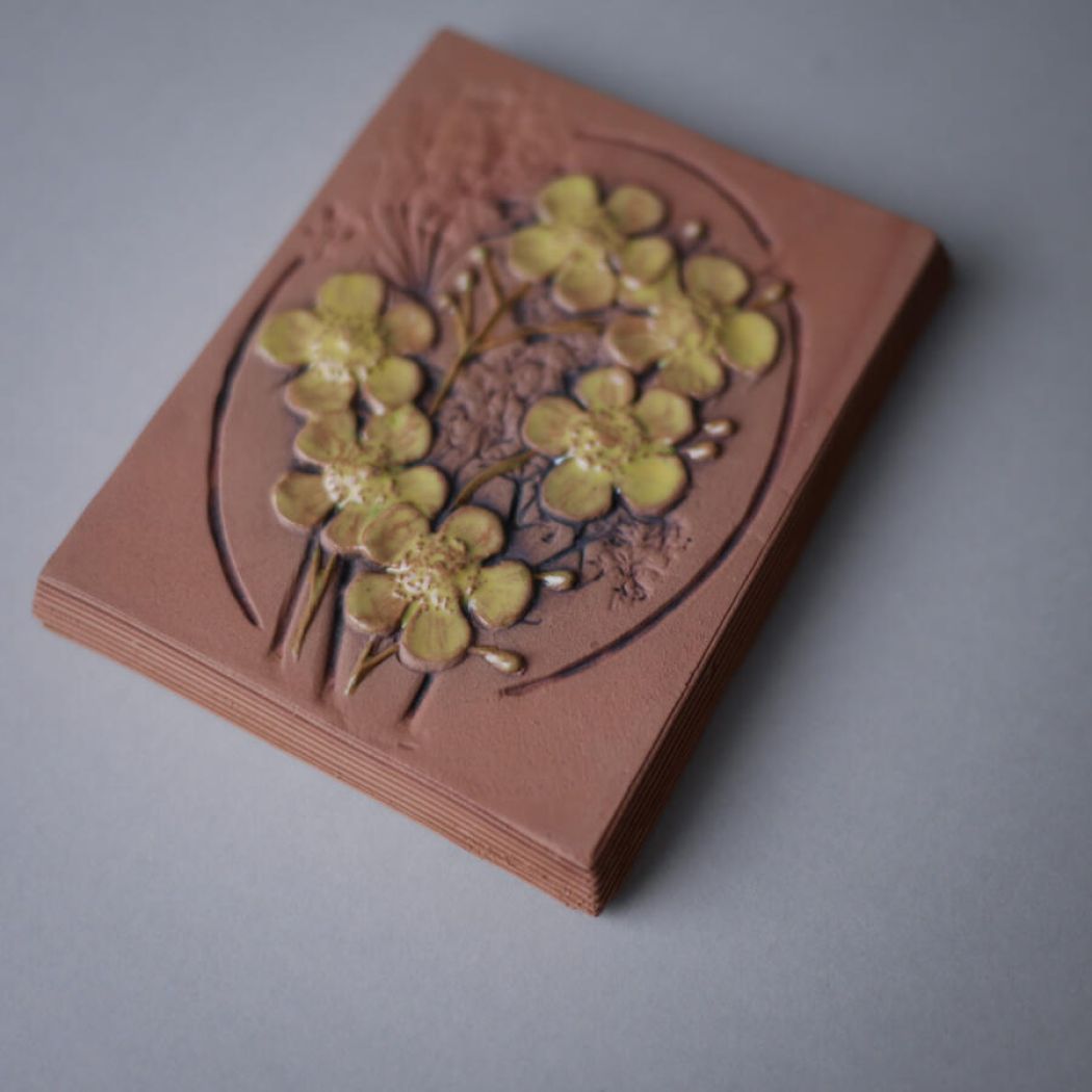 Mini Relief med Gule Blomster 2