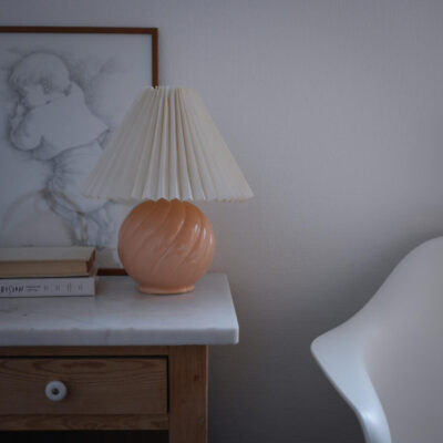 Fersken Farvet Swirl Lampe