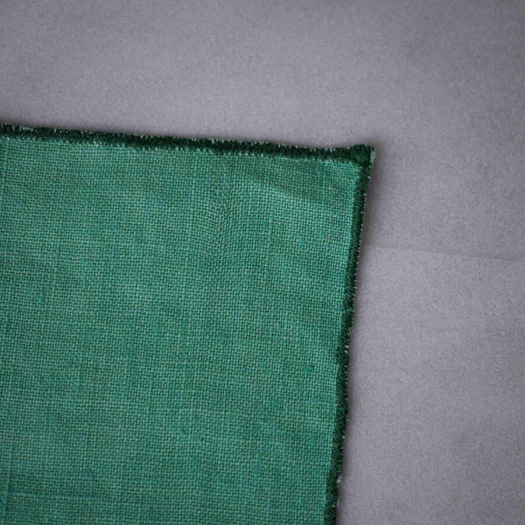 Grønne Vintage Hør Stofservietter, 7 stk. 1