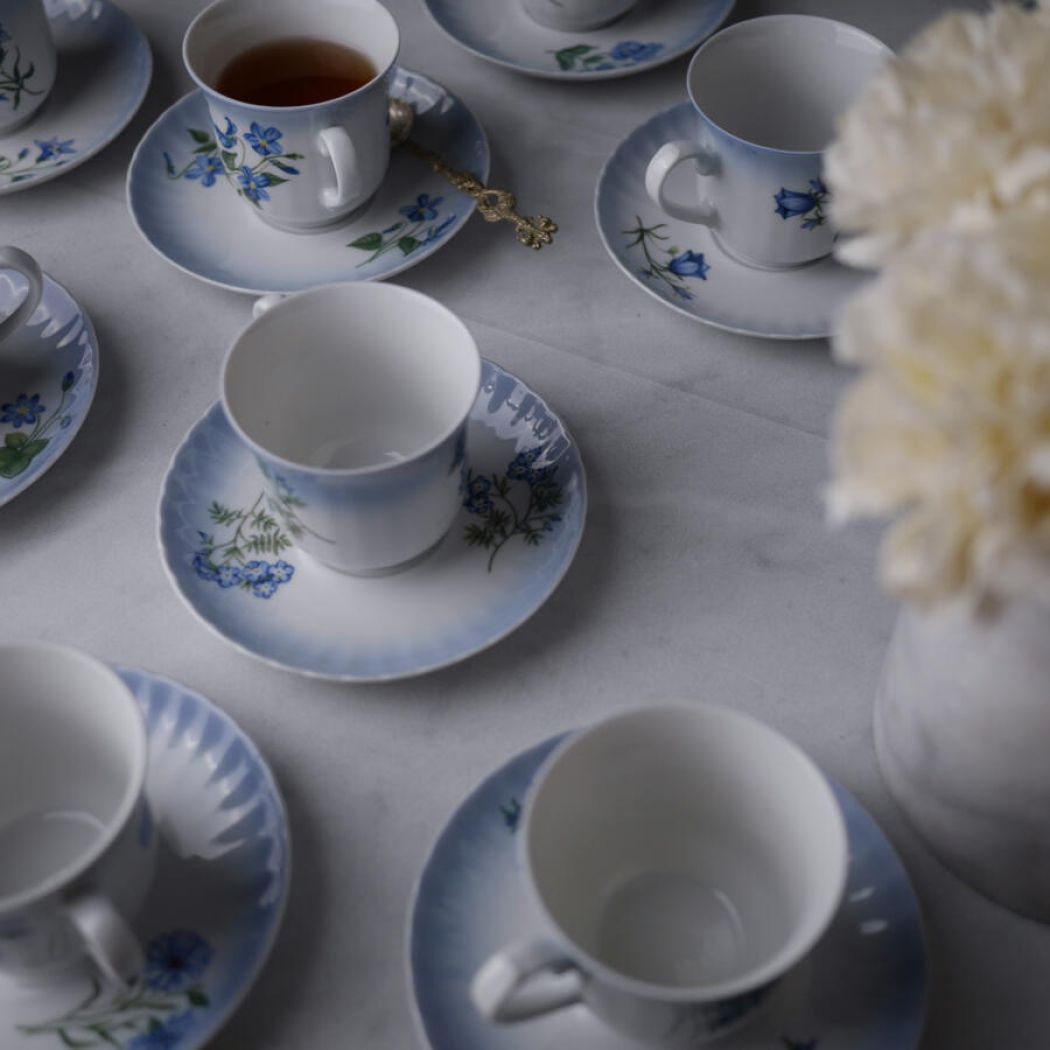 Lyseblå Svaneholm Kop m. Underkop 1