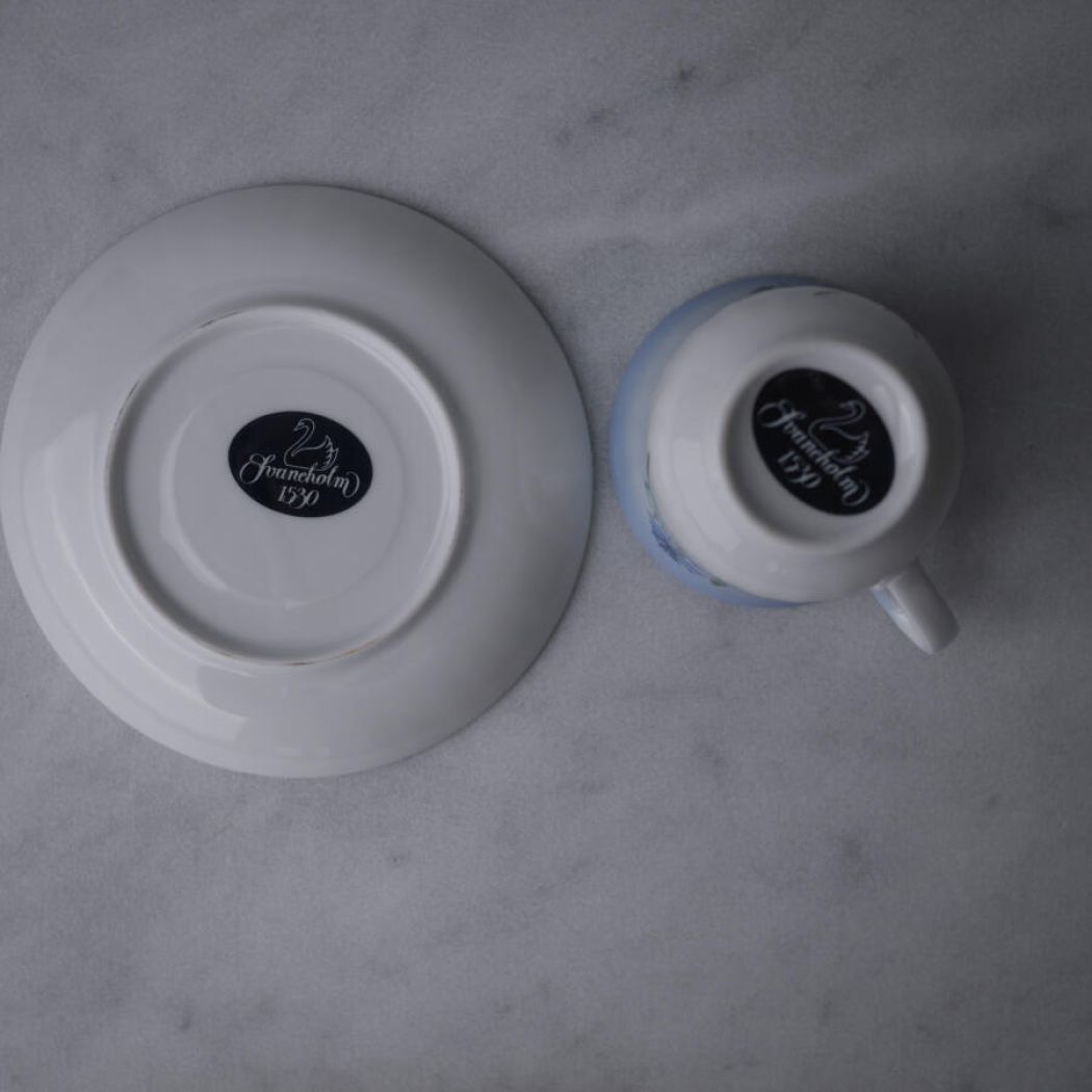 Lyseblå Svaneholm Kop m. Underkop 6