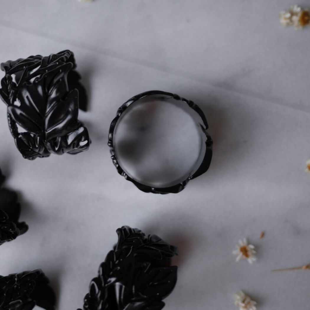 Sorte Servietringe, 5 stk. 4