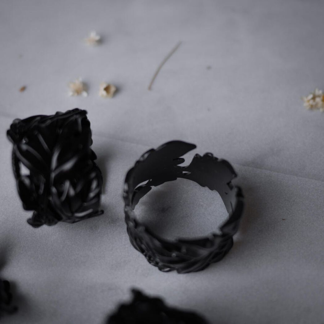 Sorte Servietringe, 5 stk. 5