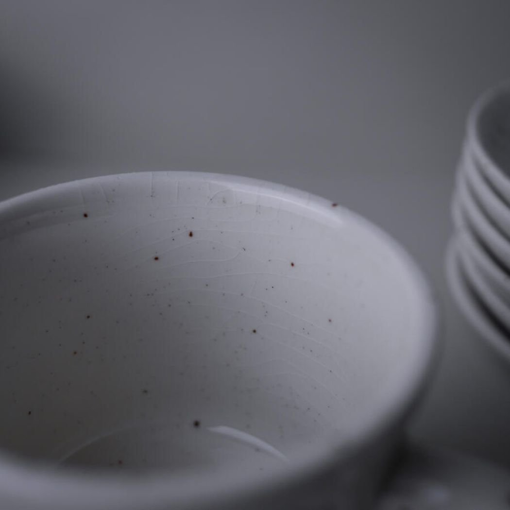 Råhvide Keramik kopper med Nistre, 6 stk. 5