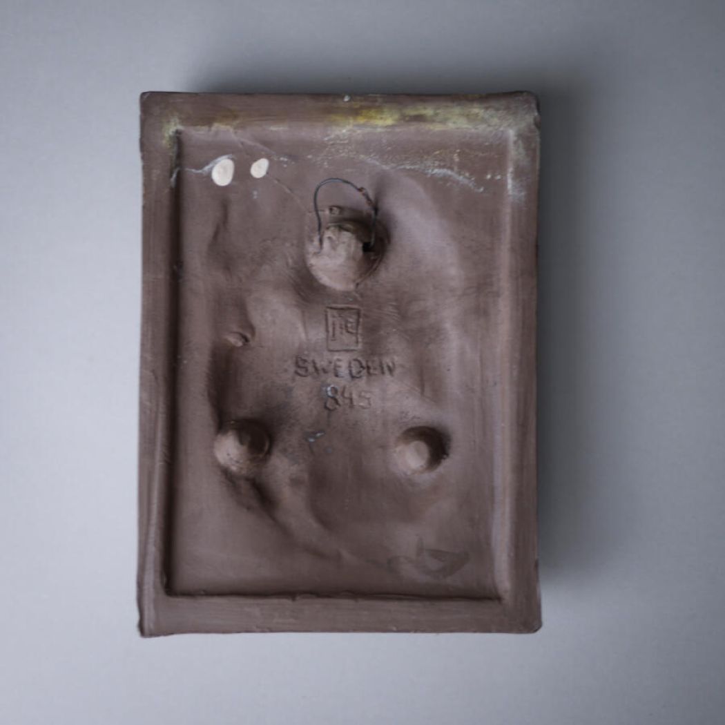 Lille Relief med Blå Blomster 2