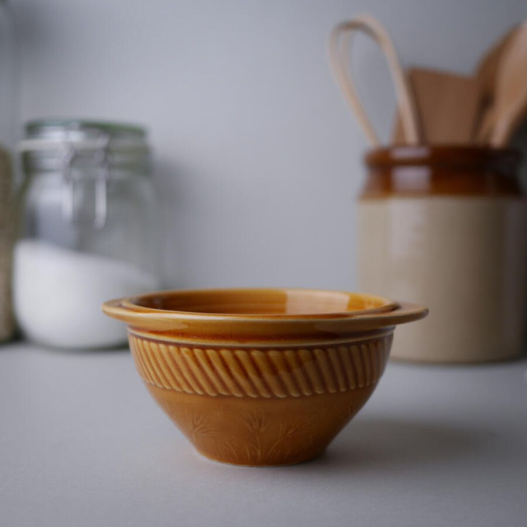 Gule Skåle med Stråmotiv, 4 stk. 3