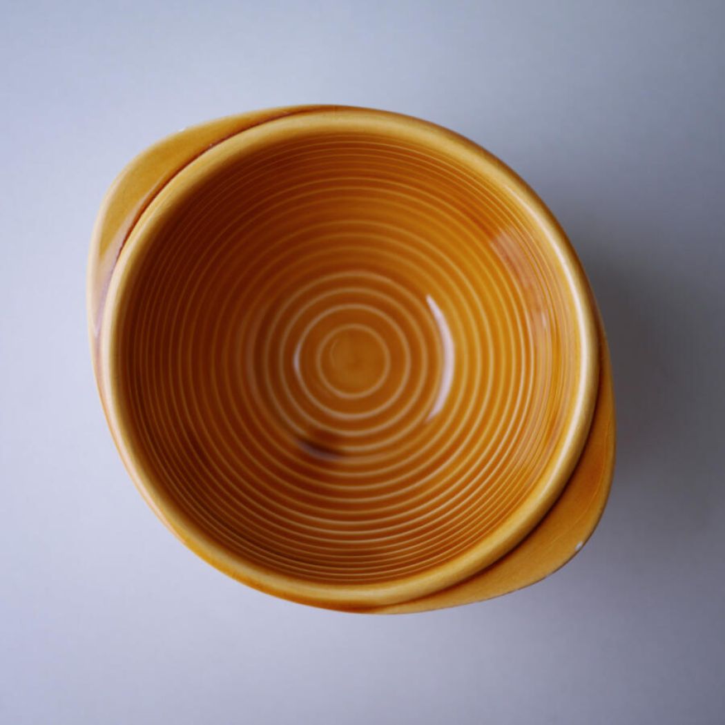 Gule Skåle med Stråmotiv, 4 stk. 4