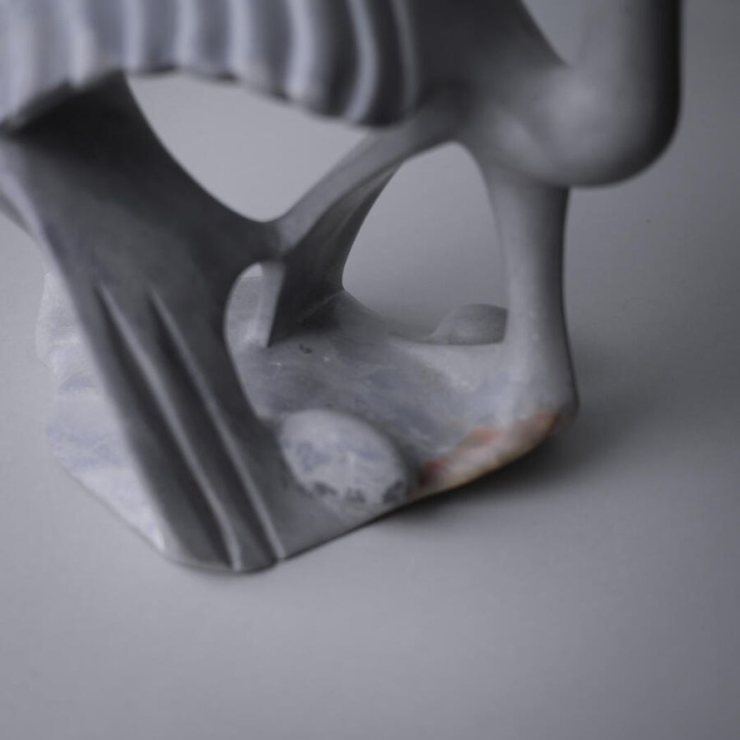 Høj Grå Fugle Fedststensfigur 3
