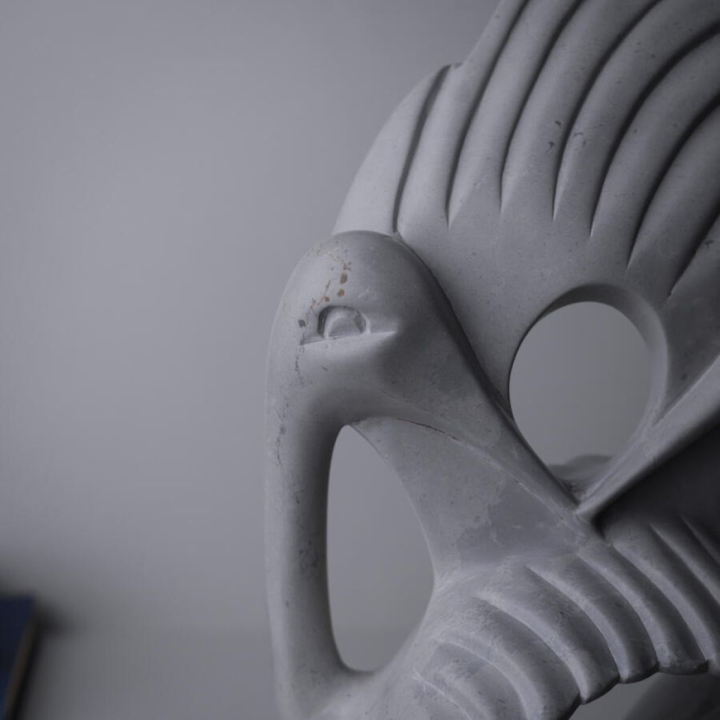 Høj Grå Fugle Fedststensfigur 7