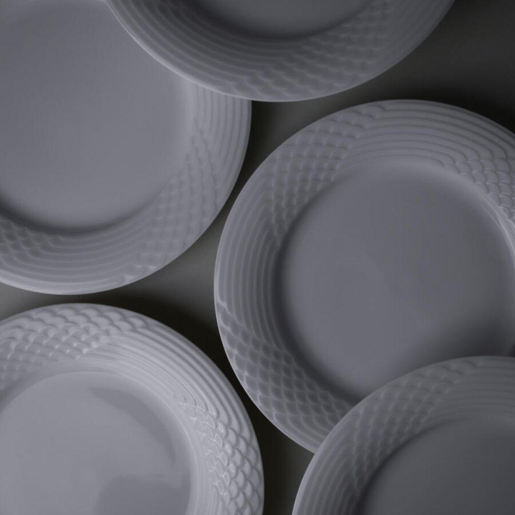 Hvide Svane Frokosttallerkner, 8 stk.