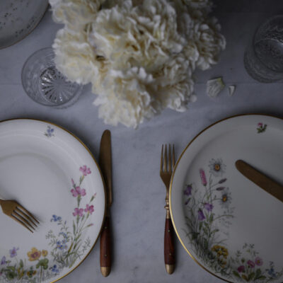 Middagstallerkner med Blomster, 6 stk.