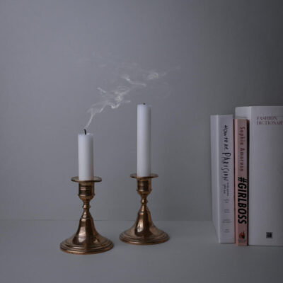Vintage Messing Lysestager, 2 stk.