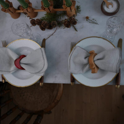 Juleservietringe, Hjerter & Grise, 8 stk.