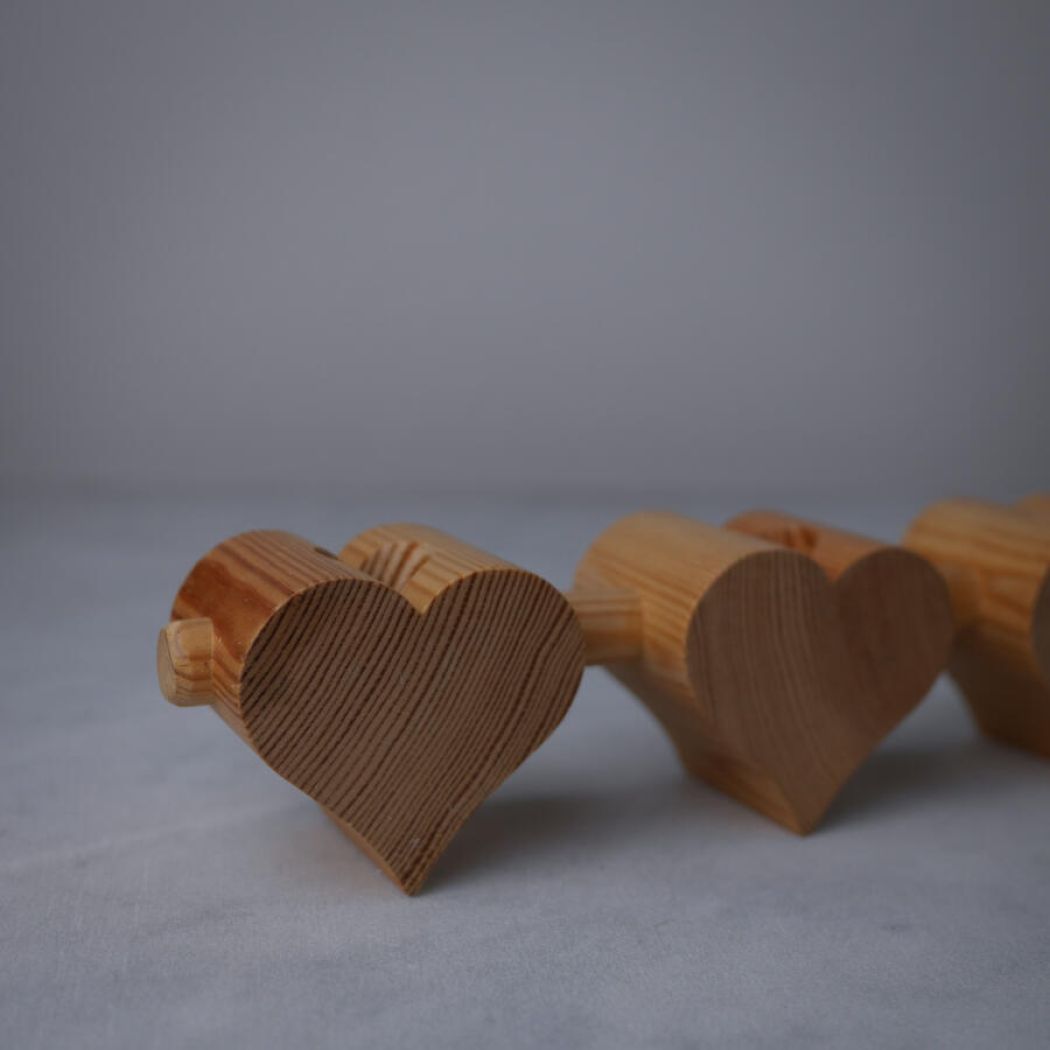 Hjerte Adventsstage i Træ 2