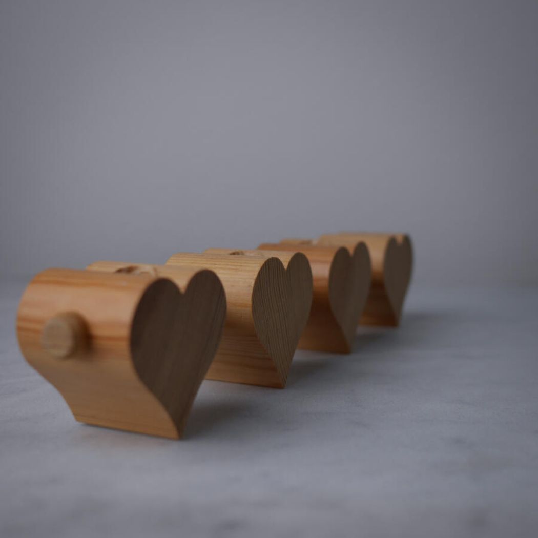 Hjerte Adventsstage i Træ 3