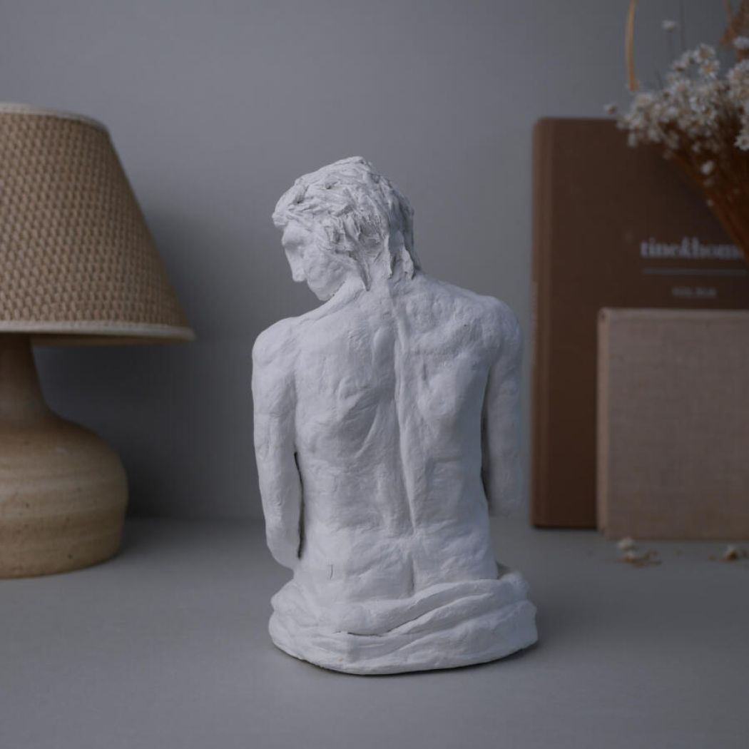 Håndlavet Hvid Kunst Skulptur 4