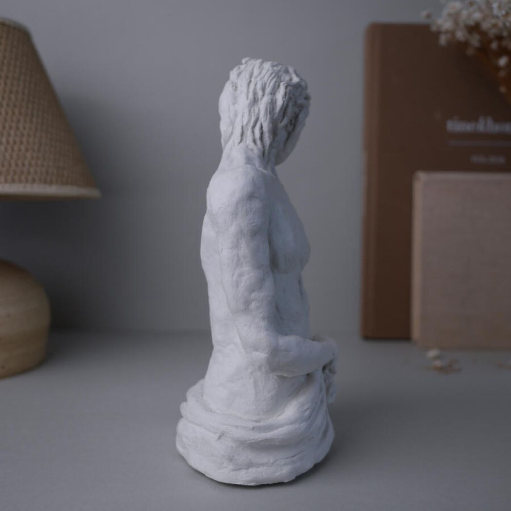 Håndlavet Hvid Kunst Skulptur 5