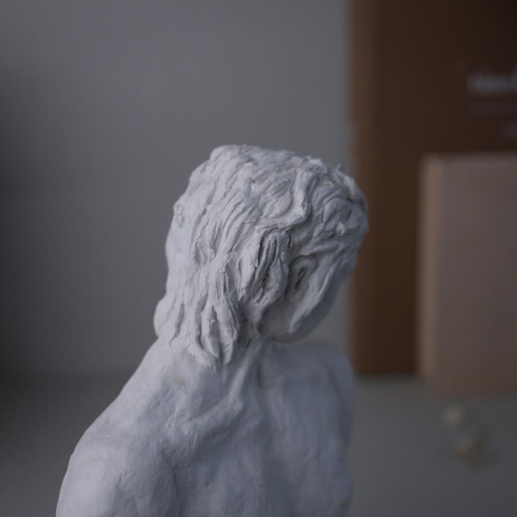 Håndlavet Hvid Kunst Skulptur 7