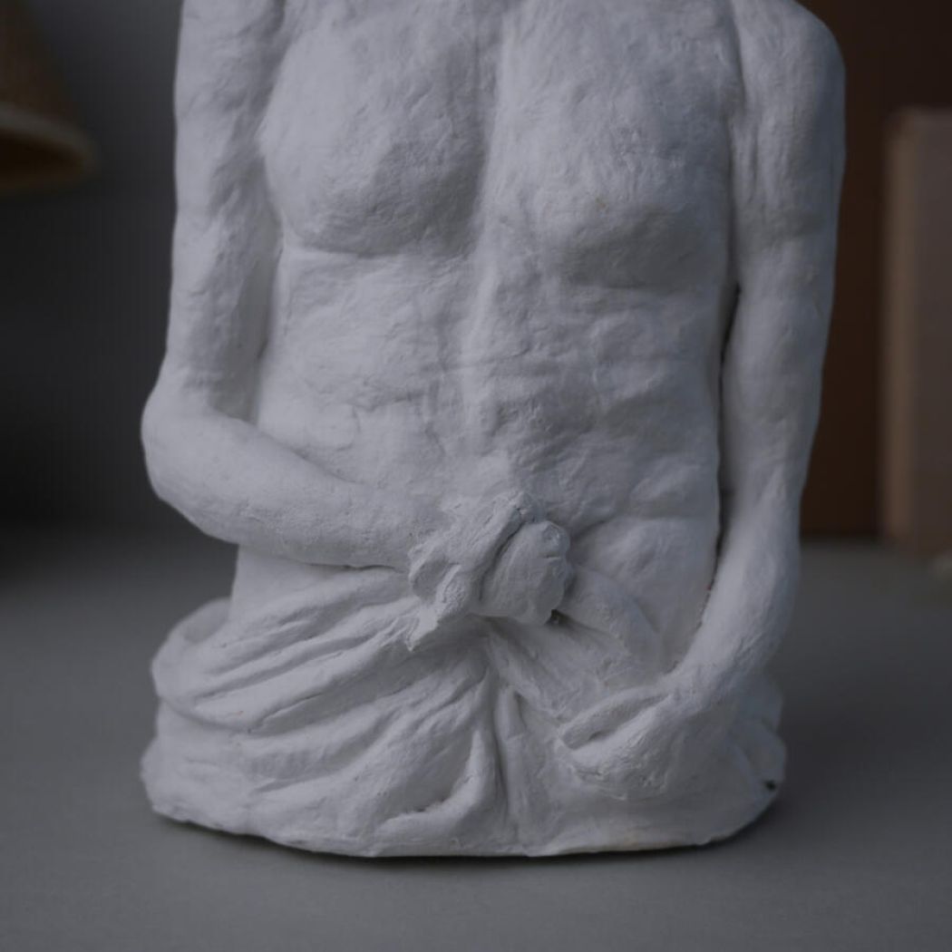 Håndlavet Hvid Kunst Skulptur 8