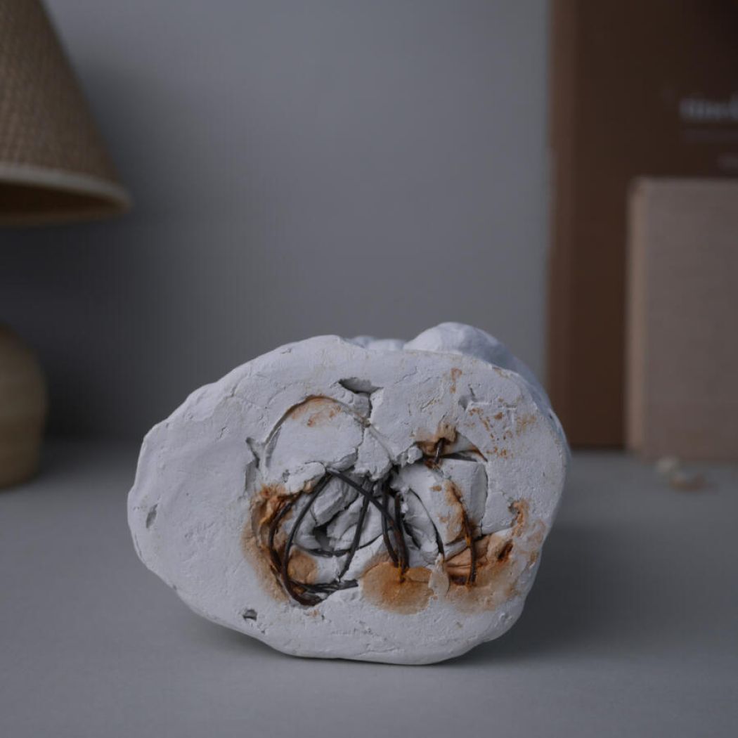 Håndlavet Hvid Kunst Skulptur 9