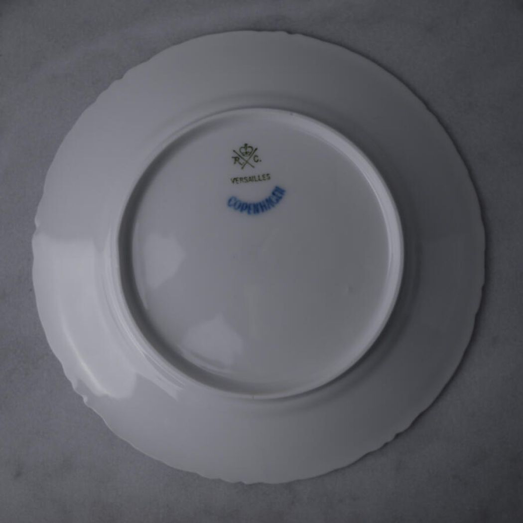 Lyseblå Desserttallerkner med Blomster, 7 stk. 5