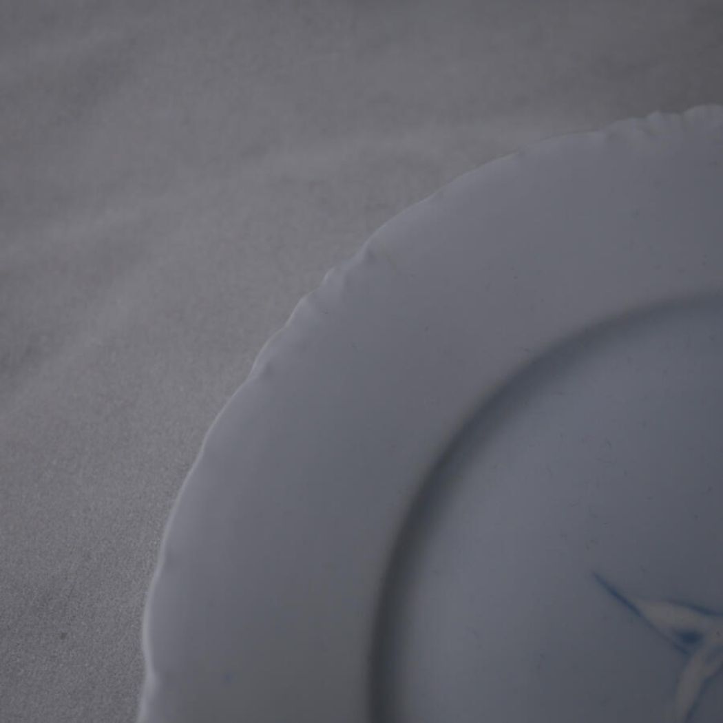 Lyseblå Desserttallerkner med Blomster, 7 stk. 6