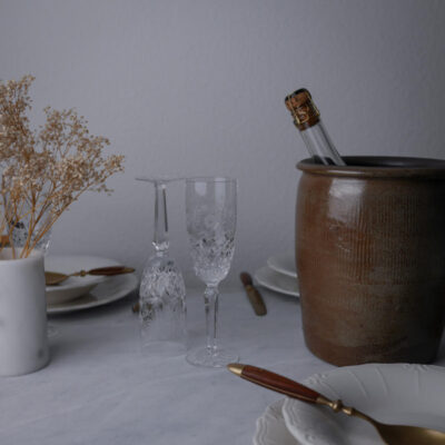 Rustik Vintage Champagnekøler i Keramik