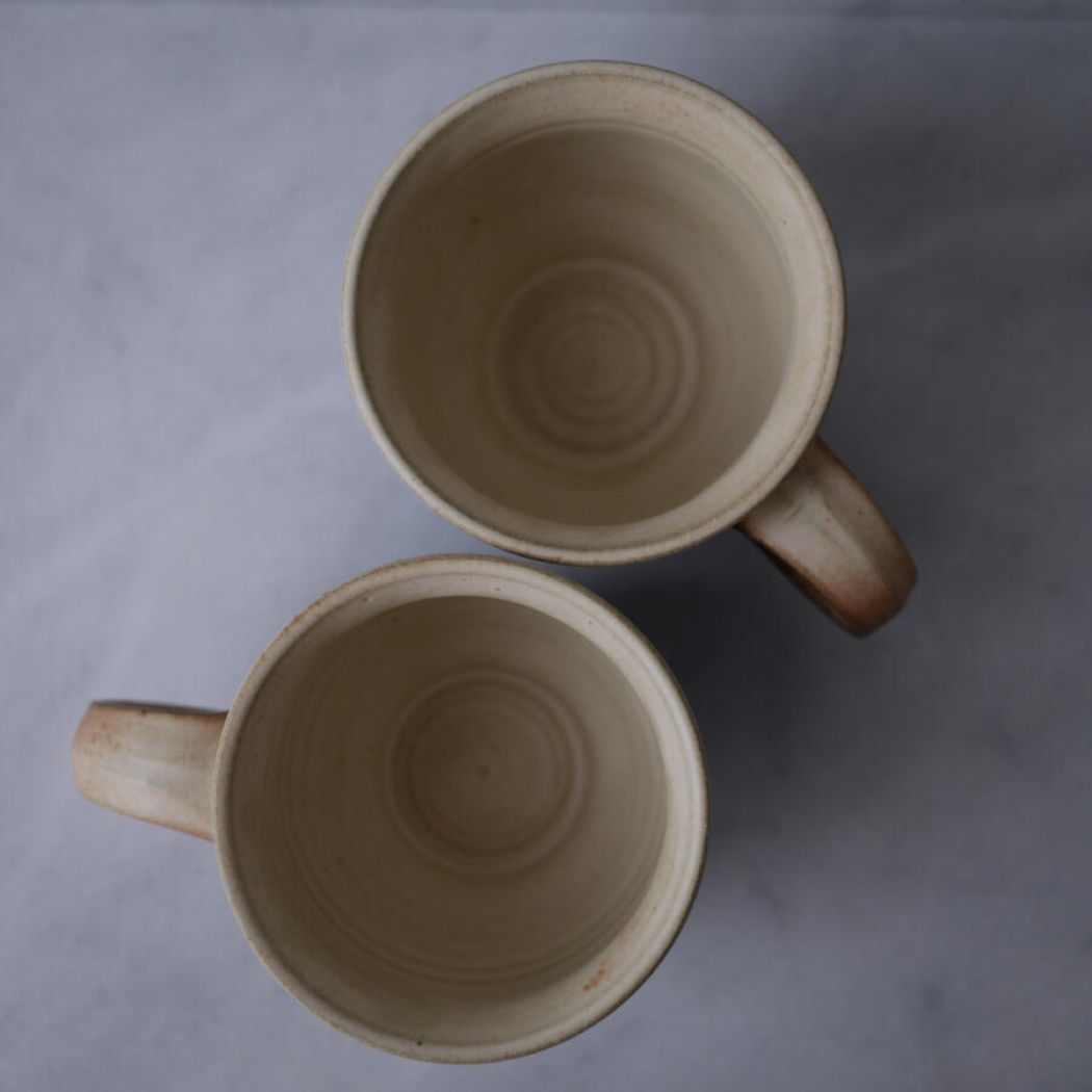 Beige & Grøn Kop i Keramik 7