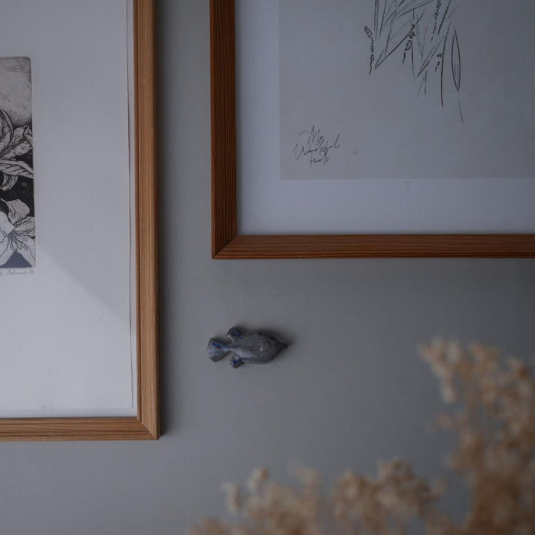 Mini Keramikfisk til Væggen