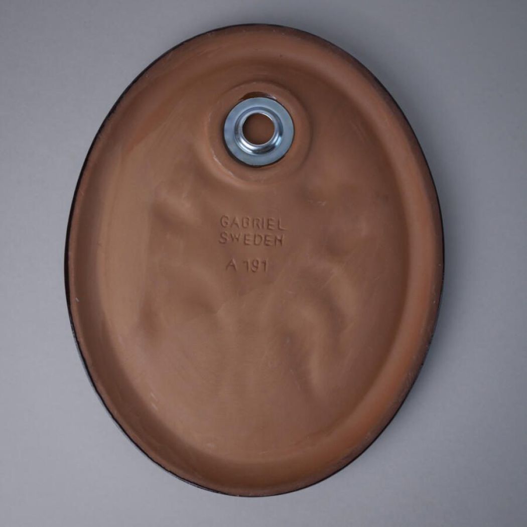 Ovalt Relief med Brun Ramme & Gule Blomster 4