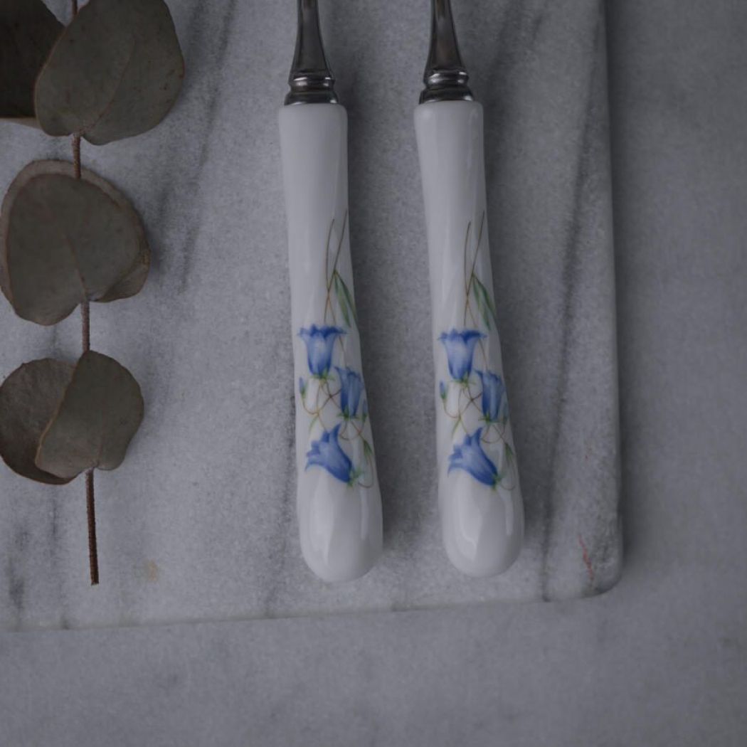 Små Pålægsgafler med Porcelænskafter, 3 stk. 2