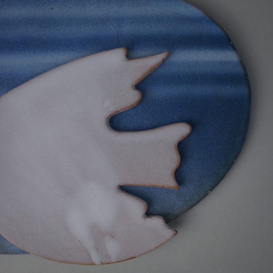 Blåt Sky Relief med Due 3